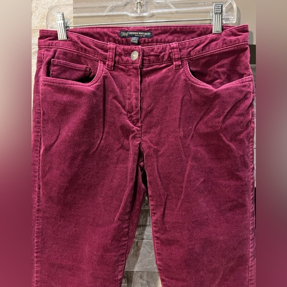 Brooks Brothers Size 4 346 Natalie Fit Wine color corduroy pants - Picture 5 of 8